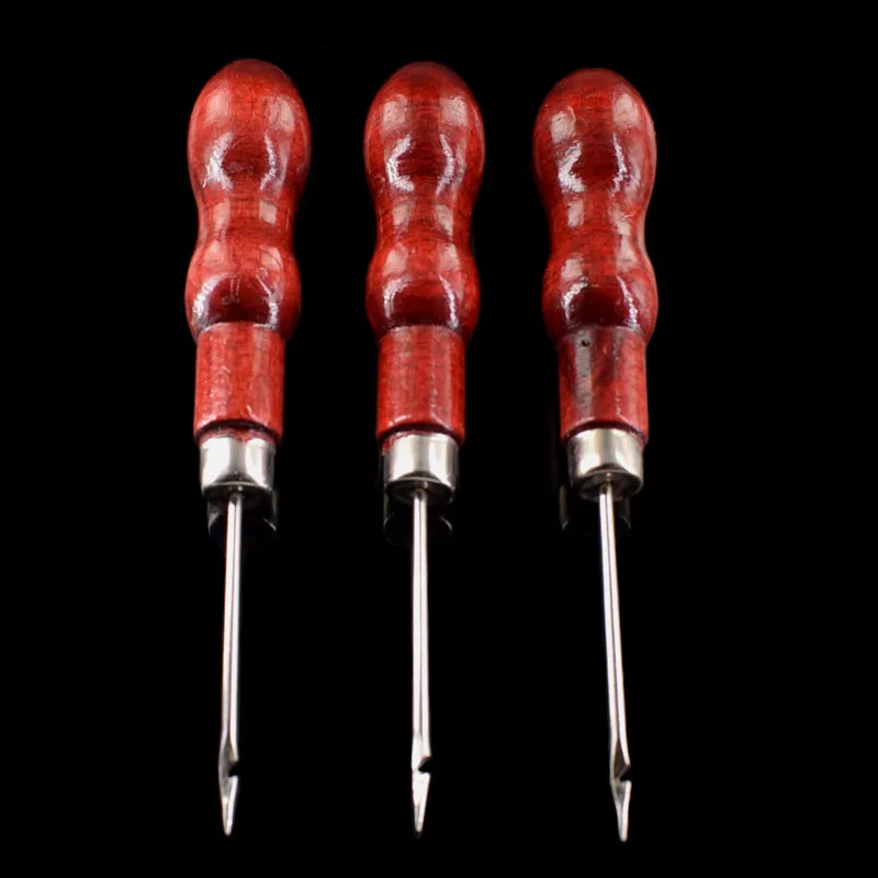 1Pcs/2Pcs Leather craft awl hand sewing tool leather shoes repair hook awl puncher thread sewing tool 12.0cm