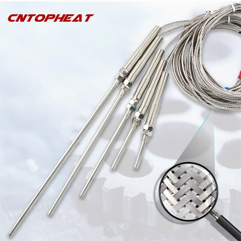 直径5mm Kタイプ熱電対、スプリング付きM8熱電対プローブ、Kタイプ温度センサー