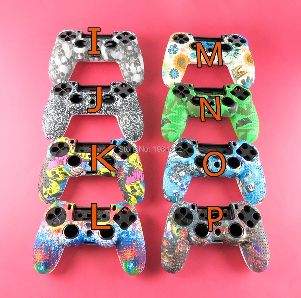 Dla Playstation 4 PS4 Pro PS4 Slim Gamepad Protect kamuflaż Camo żel silikonowy osłony miękkie etui obudowa ochronna Graffiti