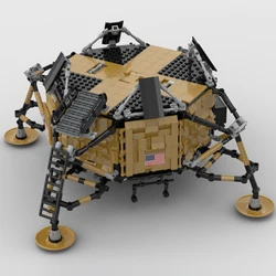 Apollo 11 lunar module creative space planet Aviation spacecraft moc building block MOC-29829 direct shipping compatible 3470pc