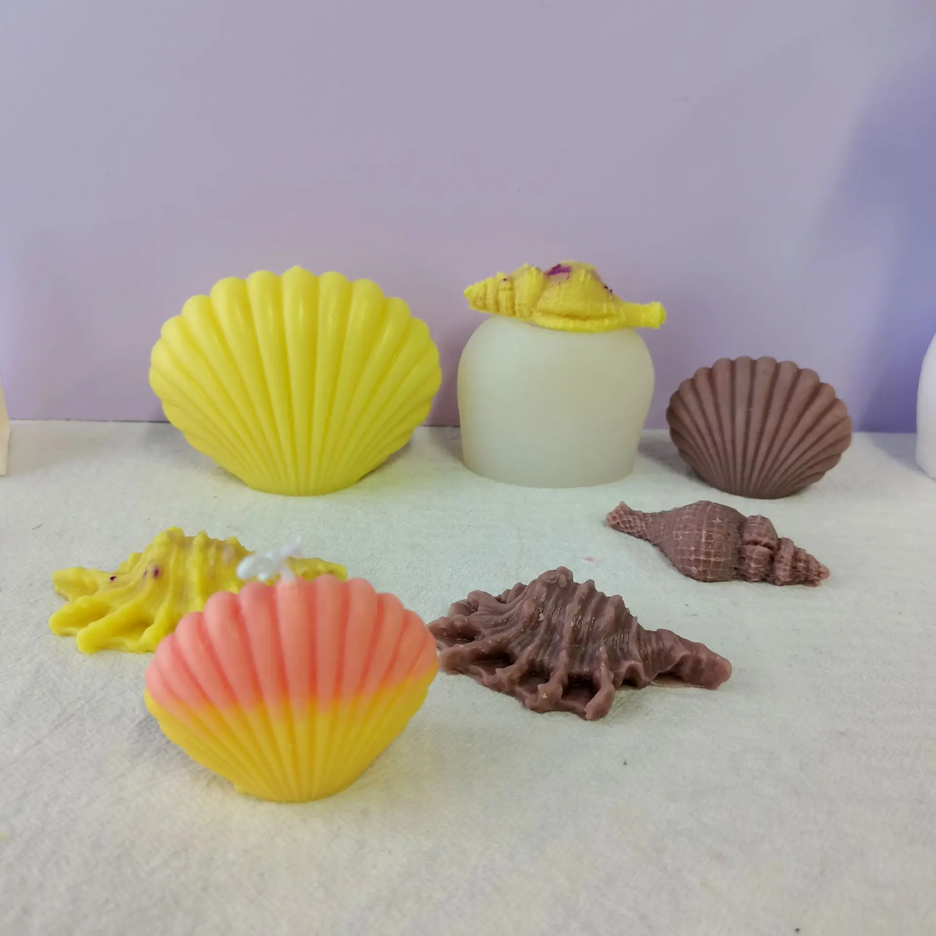 Novel Shell And Conch Shape Silicone Candle Mold for DIY Epoxy Resin Aromatherapy Candle Plaster Ornaments Handicrafts Soap Mold