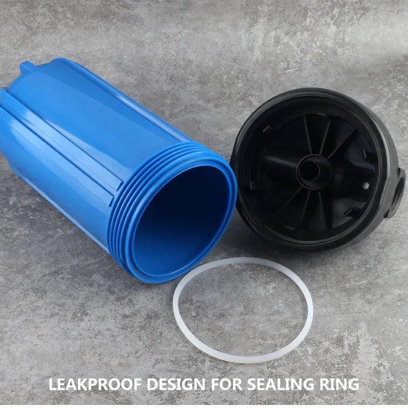 ไขมัน10นิ้วขนาดใหญ่สีฟ้าขวดกรองพลาสติกอินเทอร์เฟซ1 ''32มม.Chubby 10'' การกรองCommercialตลับหมึก