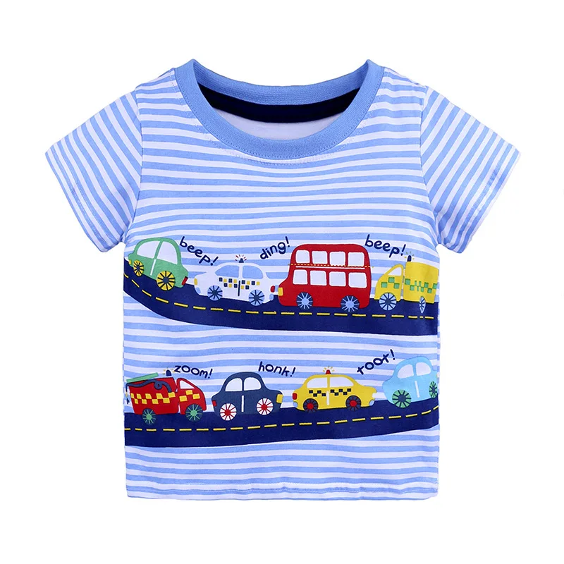 2026 Baby Boys T Shirts Children Tee Shirts Summer Dino tshirt Short Sleeve Multi-colors Kids Top 100% Cotton 18Month 2 3 4 5 6T