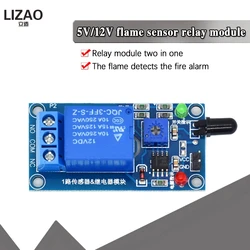 Modulo sensore di rilevamento fiamma IR a infrarossi 1 canale 5V 12V modulo relè sensore allarme antincendio per Arduino