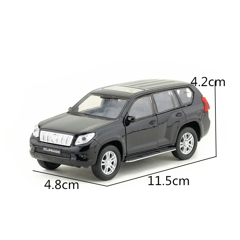 WELLY Toy Diecast Vehicle Model 1:36 Toyota Land Cruiser Prado SUV Sport Pull Back Car Educational Collection Gift Kid