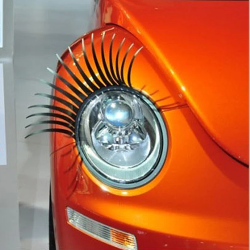 Car Headlight Charming Shapeable False Eyelashes Car Sticker Individual Decoration Funny Decal Auto Exterior Modification