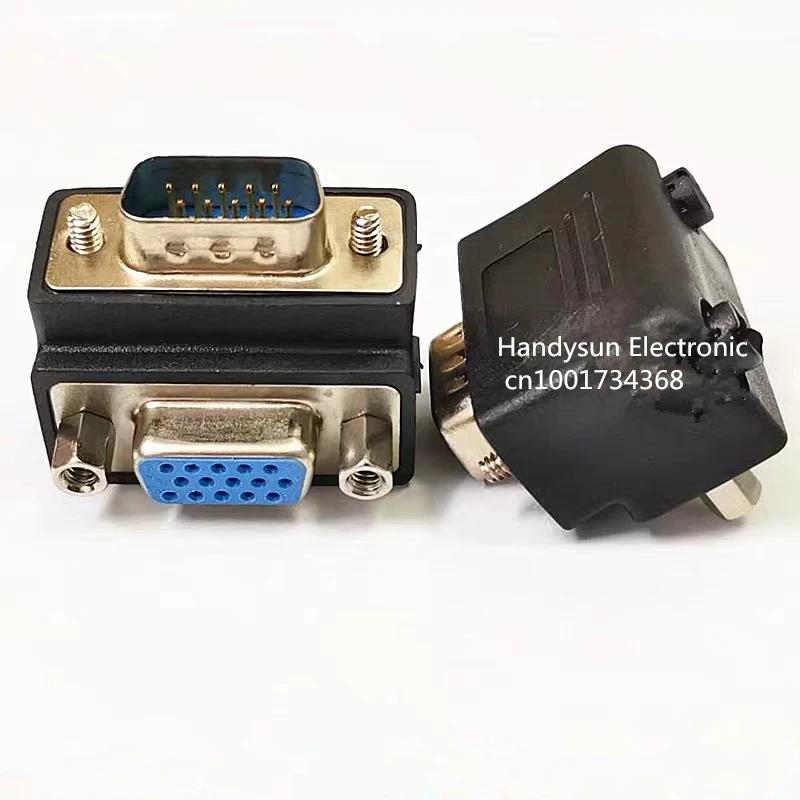 90 درجة حتى الزاوية اليمنى VGA SVGA ذكر إلى VGA 15Pin أنثى المقبس رصد محول موصلات لأجهزة الكمبيوتر المحمول TV محول فيديو