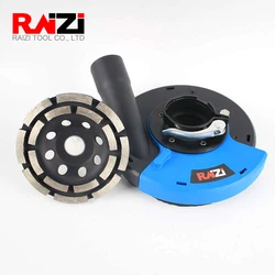 Raizi 125/180mm Angle Grinder Dust Shroud Cover Kit with concrete diamond wheel universal surface grinding dust collection cover