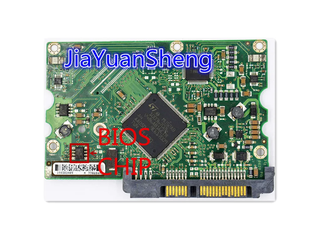 Seagate Desktop Hard Drive Circuit Board Number:  100383395 REV B / 100383395 REV A / 100383409 , 100383413 , 100383396