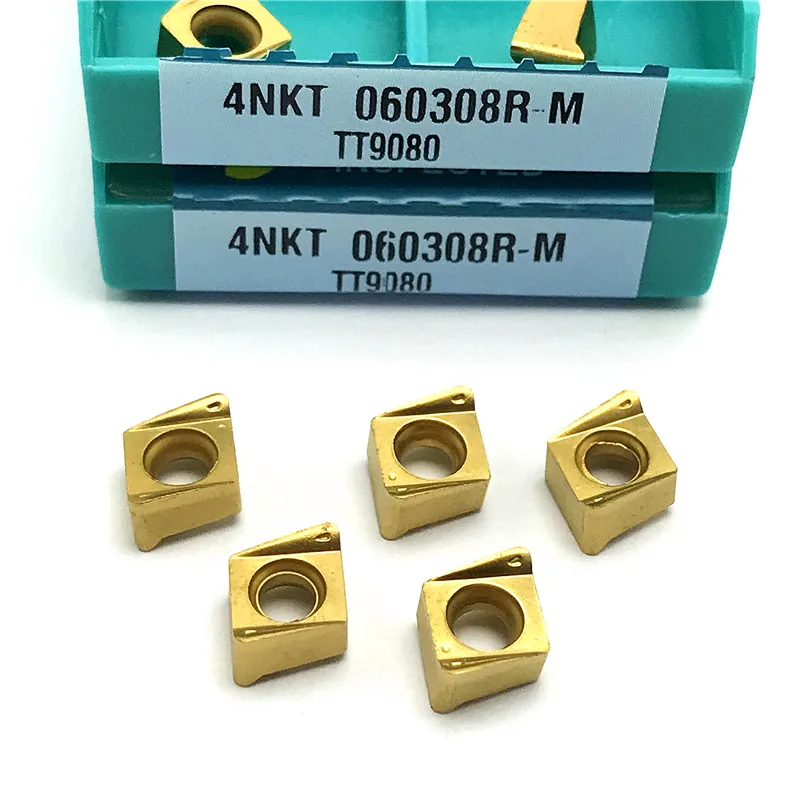 4NKT060308R م TT9080 كربيد إدراج رأس طاحن إدراج مخرطة معدنية باستخدام الحاسب الآلي أداة 4NKT 060308R طحن أداة القطع