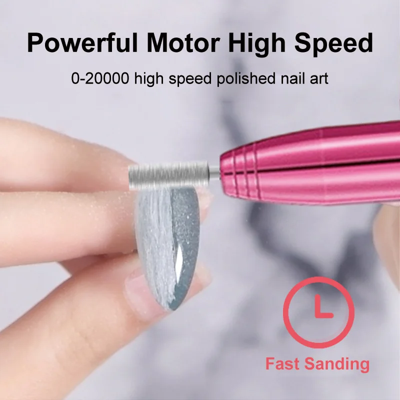 20000RPM Professional Electric Nail Drill Machine Manicure Machine Pedicure Drill Set USB Charging Nail File Nail Drill Tools