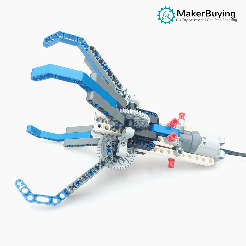 Manipulator gripper compatible with Lego mechanical gear turbine building block model robot electric toy four-claw gripper