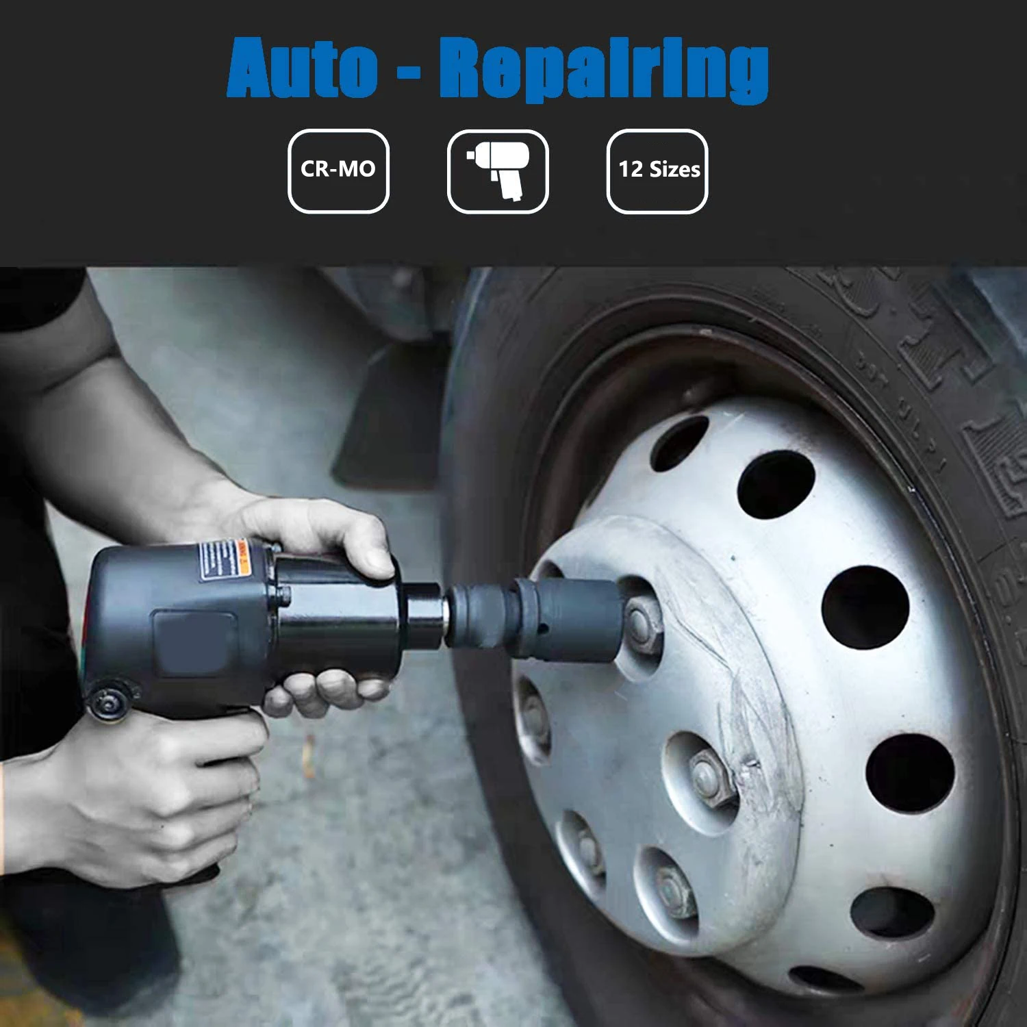 Imagem -06 - Adaptador de Soquete Pneumático Heavy Duty Wrench Connector Redutor de Catraca Conversor Impact Driver Extension Car Auto Repair Tools