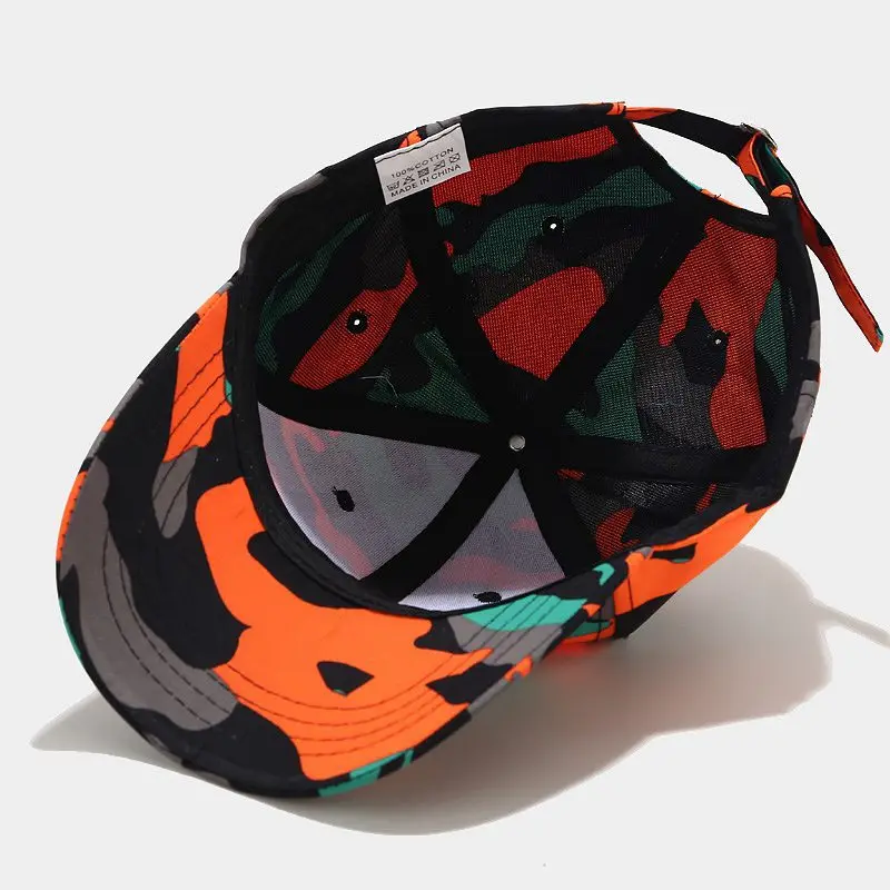 Camouflage Printing Cotton Casquette Baseball Cap Adjustable Snapback Hats for Men and Women 182