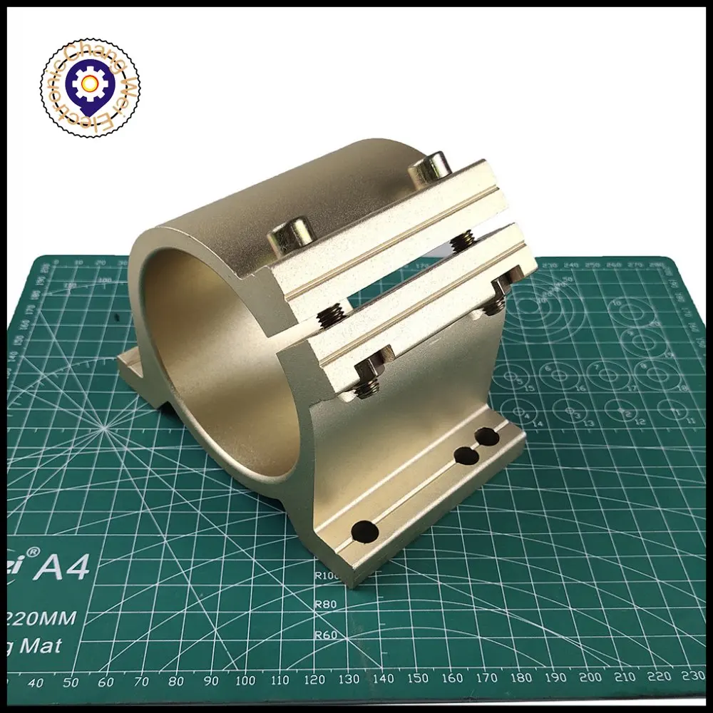 80มม.แกน Clamp ยึด4สกรูใช้สำหรับ0.8KW 1.5KW หรือ2.2KW แกนเครื่องกัด CNC Order โดยขนาดมอเตอร์