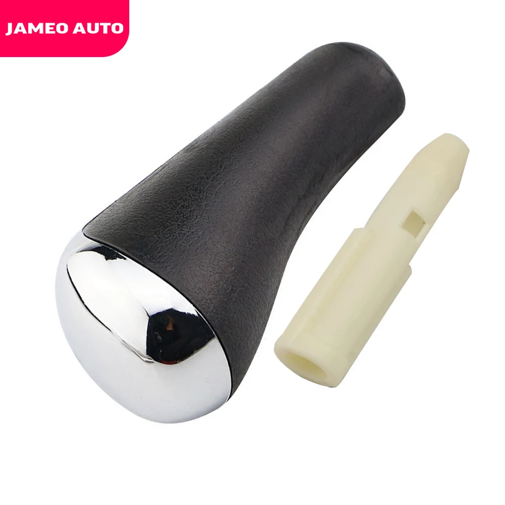 Jameo Auto 1 Set Car Gear Head Shift Knob and Sleeve Adapter Lever Fit for Peugeot 207 208 2000 - 2019 AT MT Replacement Parts