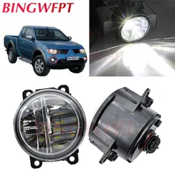 2pcs/lot Car Front Bumper LED fog Lights For Mitsubishi L200 2005 2006 2007 2008 2009 2010 2011 2012 2013 2014 2015 Halogen lamp