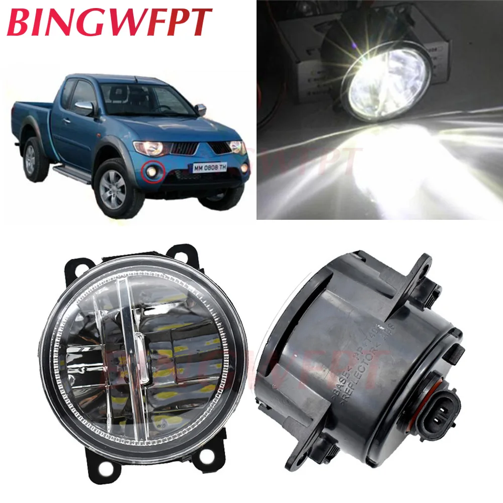 2szt/lot Samochodowy przedni zderzak LED Światła przeciwmgielne Do Mitsubishi L200 2005 2006 2007 2008 2009 2010 2011 2012 2013 2014 2015 Lampa halogenowa