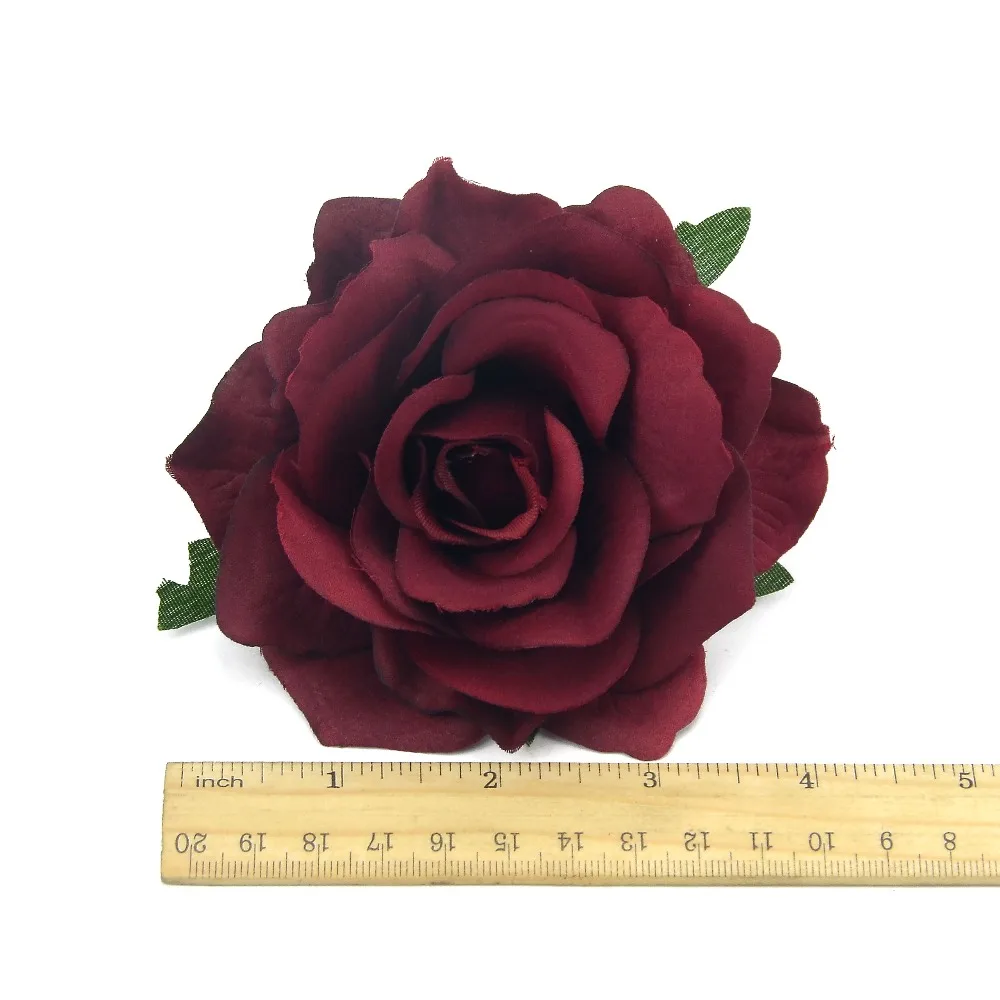 30pcs 9cm Large Artificial Rose Silk Flower Heads For Wedding Decoration DIY Wreath Gift Box Scrapbooking Craft Fake Flowers