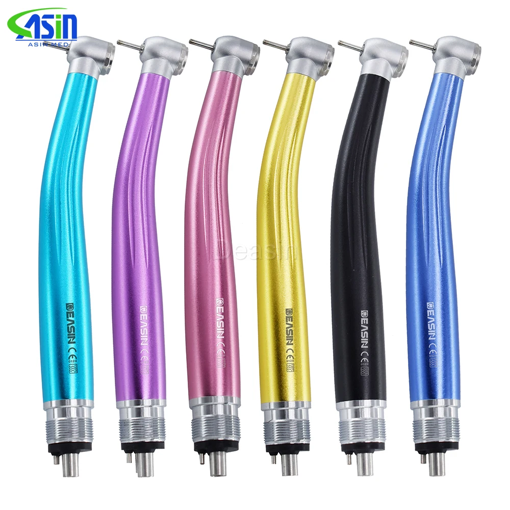 1 pcs Dental High Speed Handpiece Push Button Standard Head 2/4Holes Air Turbine Single Water Spring Rotor/Cartridge Fit NS*