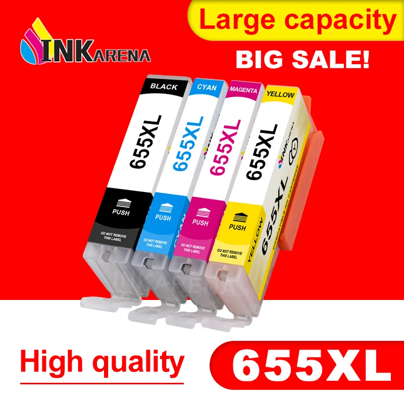 INKARENA 655XL ink cartridges Replacement For HP655 Cartridge For HP 655 Deskjet 4615 4625 3525 5525 6520 6525 6625 Printer Kit