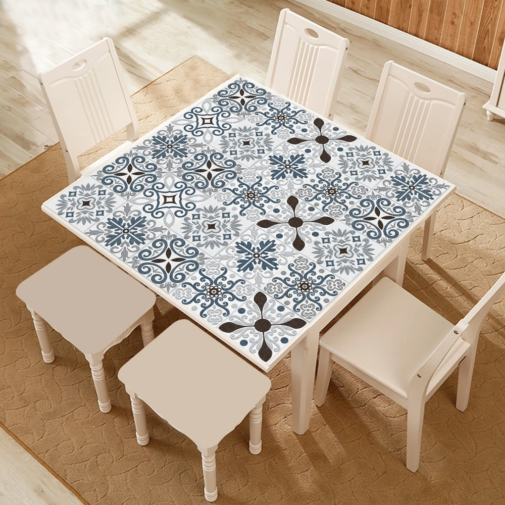 10/15/20cm Mandala Style Matte Surface Tile Sticker Peel & Stick Decoration Film For Tiles /Ground in Kitchen Wardrobe Wallpaper
