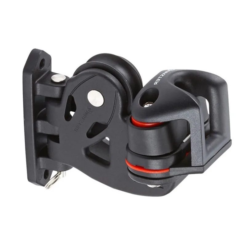 

Sailboat Dinghy 29mm 1 1/8 Inch Swivel-exit, Angle Fairlead AL Cleat Block Windrider Block Small Boat Block Master PE-0202FE