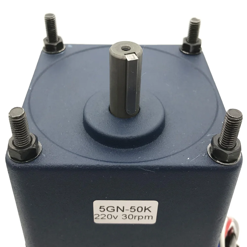 220V Single Phase Electric 40W AC Gear Motor High Torque Slow Speed Reversible Induction Motor 10-500RPM With Speed Controller