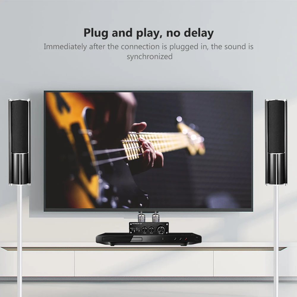 Pj.miaolai CSRA64215บลูทูธ4.2 ES9023 6J1ไฮไฟแอมป์หลอดสุญญากาศพรีแอมป์สเตอริโอพร้อมการควบคุมเสียงแหลมเบส