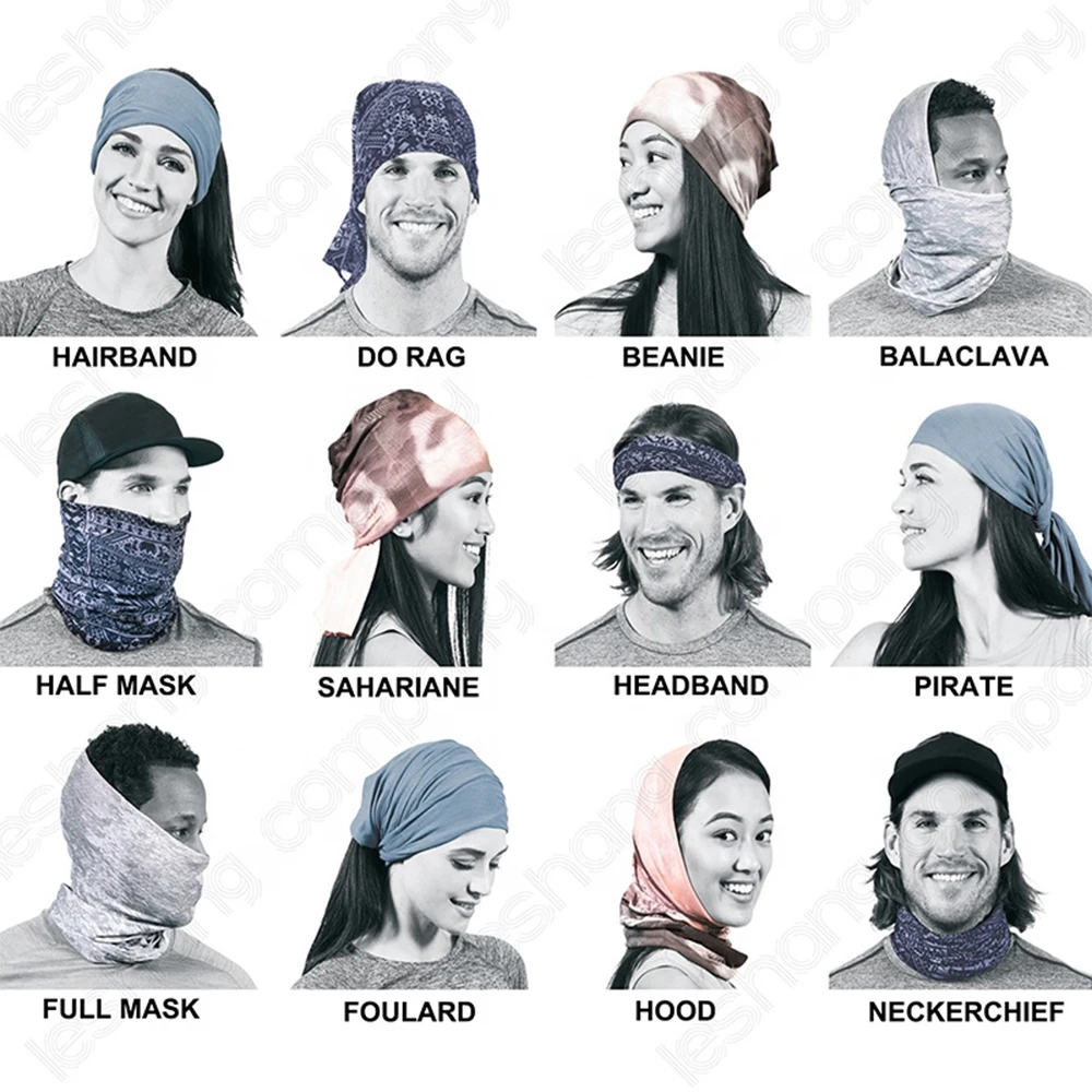 Imagem -05 - Bandana sem Costura Personalizada para Ciclismo Pescoço Polainas Balaclava Respirável Headband Anel Tubular Chapelaria Esporte Verão