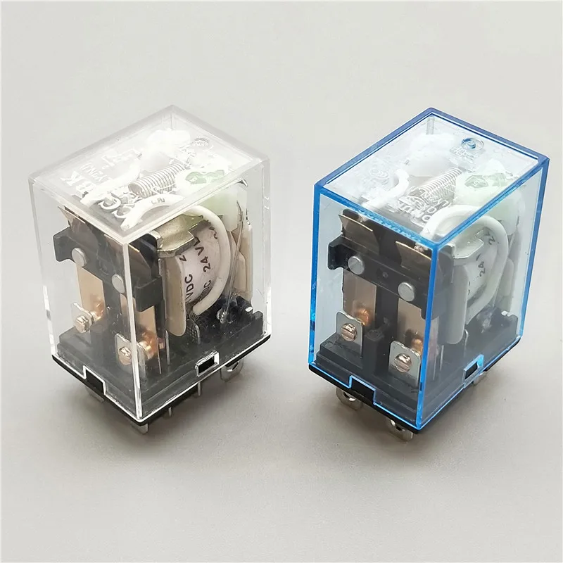 1Pc LY2NJ HH62P HHC68A-2Z Electronic Micro Mini Electromagnetic Relay 10A 8PIN Coil DPDT With Socket Base DC12V,24V AC110 AC220V