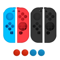 4 in 1 NS Joycon Silicone Case Soft Cover 2pcs Thumbsticks Joysticjs Cap Compatible Nintendo Switch OLED Joy Con Grip Controller
