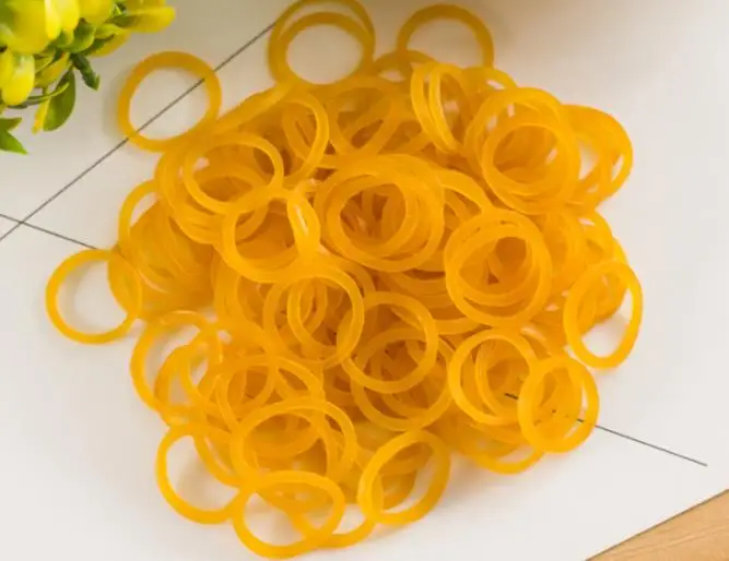 100gDIY Yellow rubber band Grooming Pet Hair Rubber Band Dog Cat Hair Accessories mini latex ring cowhide disposable 2size