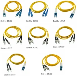 Ponticello in fibra ottica monomodale dual core di grado portante doppio LC a LC SC FC ST quadrato a tondo cavo di rete jumper1M