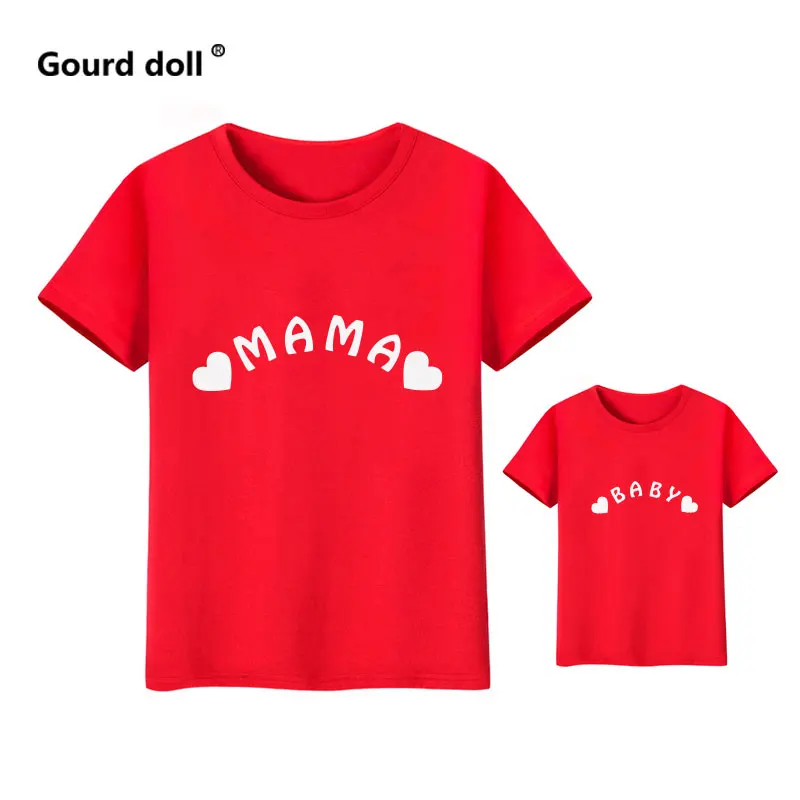 Summer Fashion Family Matching Clothes Mommy And Me Clothes Mother Daughter Matching T Shirt Mom Kids Printed Clothes