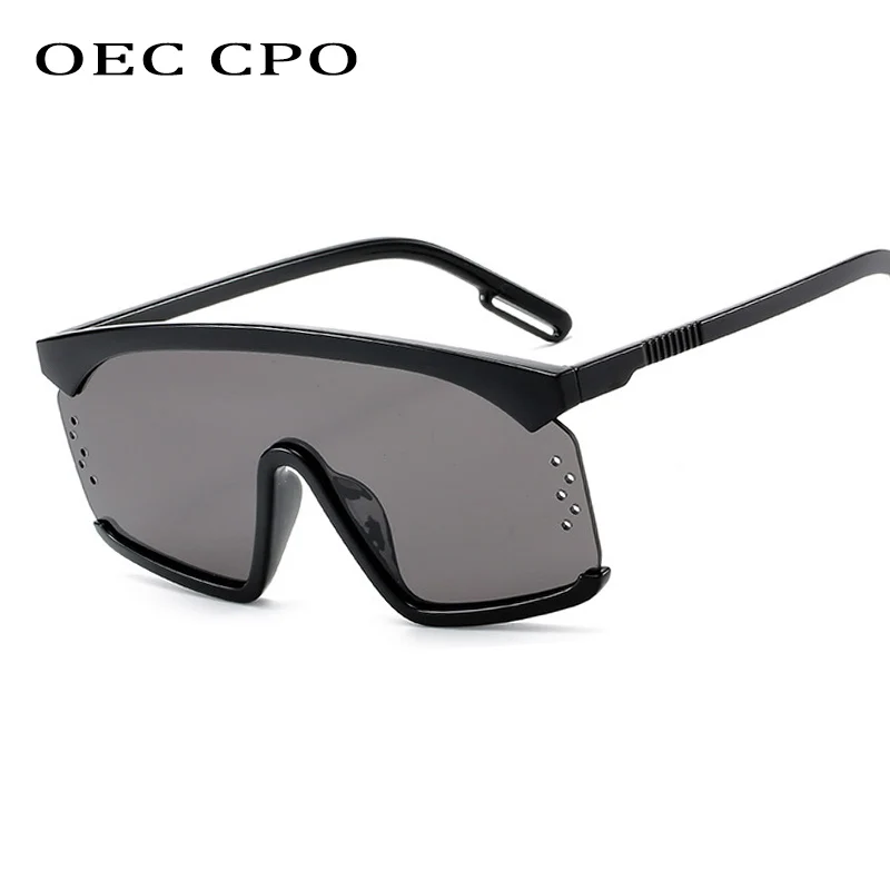 OEC CPO Fashion Oversized Sunglasses Women Square Style Personality Exaggerated Big Frame Sun Glasses Men Vintage Goggles O84