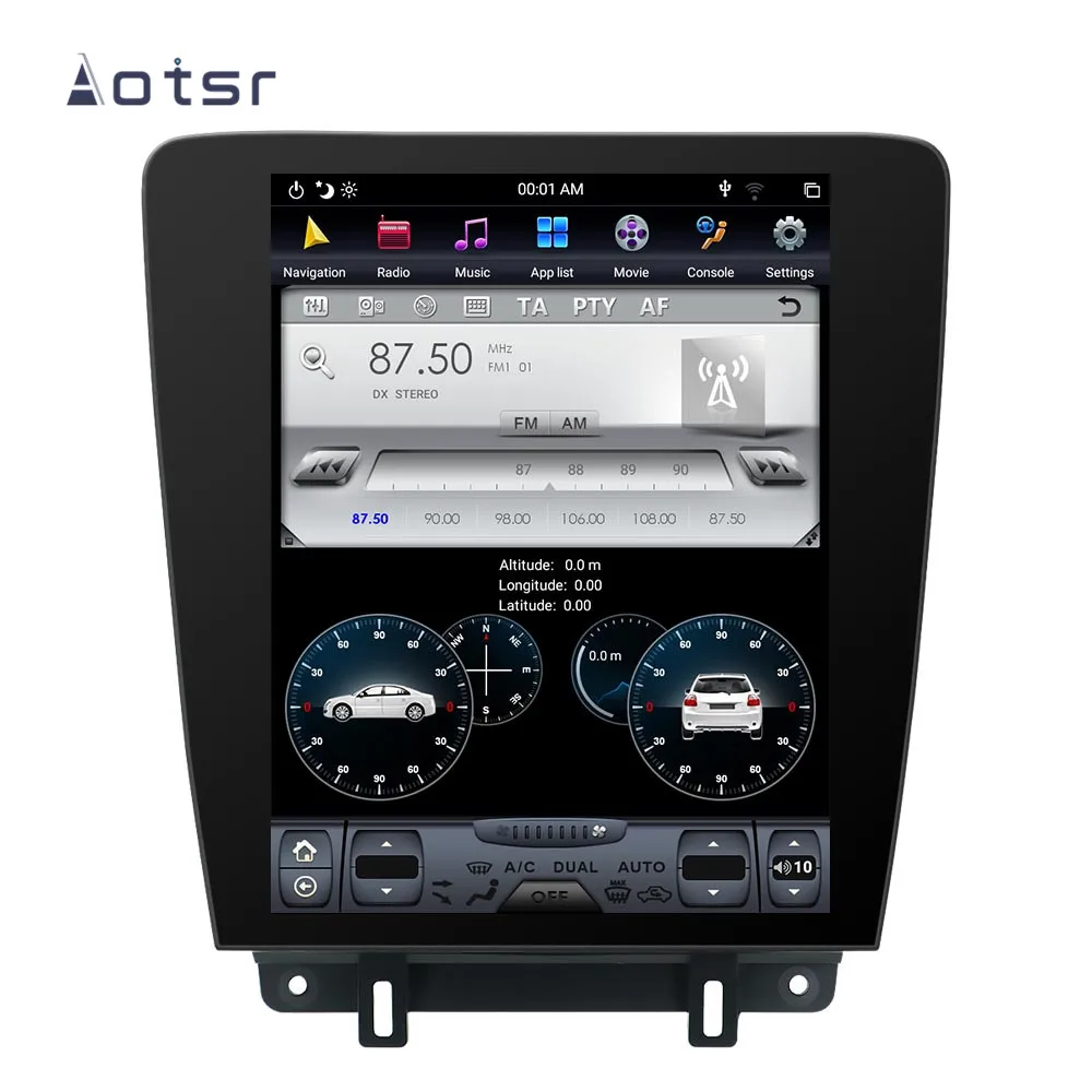 128G Screen Multimedia Stereo Android 13 Player For Ford Mustang 2010 2011 2012 2013 2014 GPS Navigation Receiver IPS Head Unit