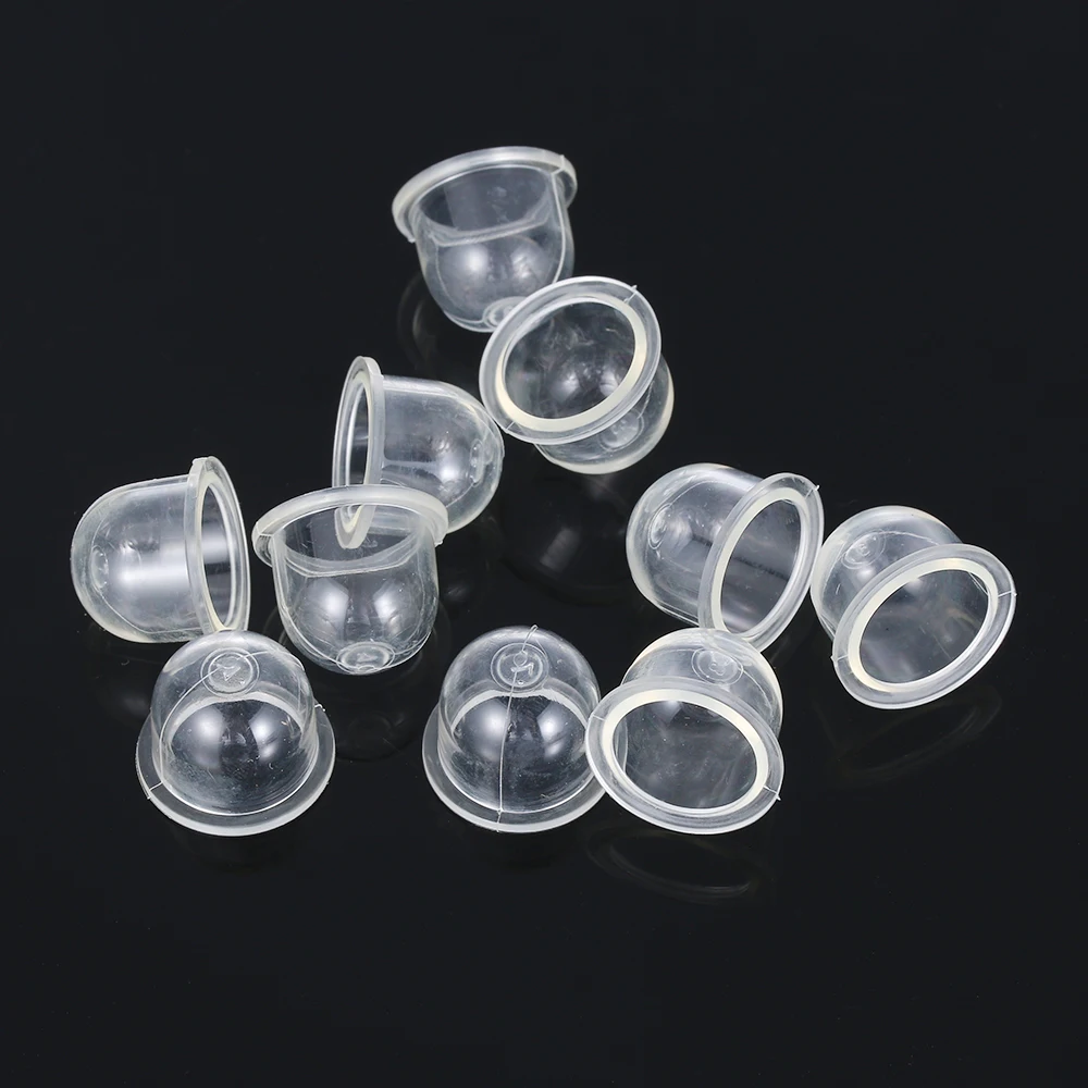 10Pcs 14-19mm White Transparent Fuel Pump Carburetor Oil Bubble Primer Bulb Chainsaws Trimmer Brush Cutter Clear Tool