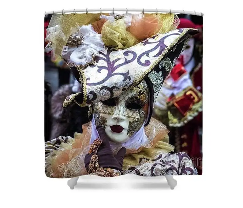 Shower Curtain Masquerade Carnival In Town Bathroom Accessory