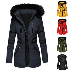 Puffer Jacket  Fabulous Plush Hooded Quilted Women Overcoat  Long Winter Coat