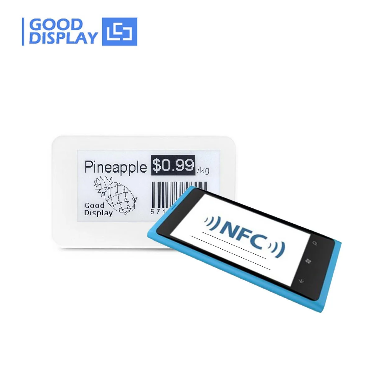 2.13 Inch Wireless Passive NFC-Powered E-Paper Display E-Ink ESL Tag No Battery Required E-Commerce Product