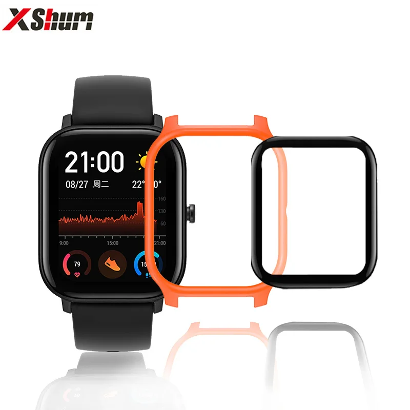 Amazfit GTS Case protector with Film for Xiaomi amazfit GTS Glass Accessories Bumper Screen Protection Protective Shell Case
