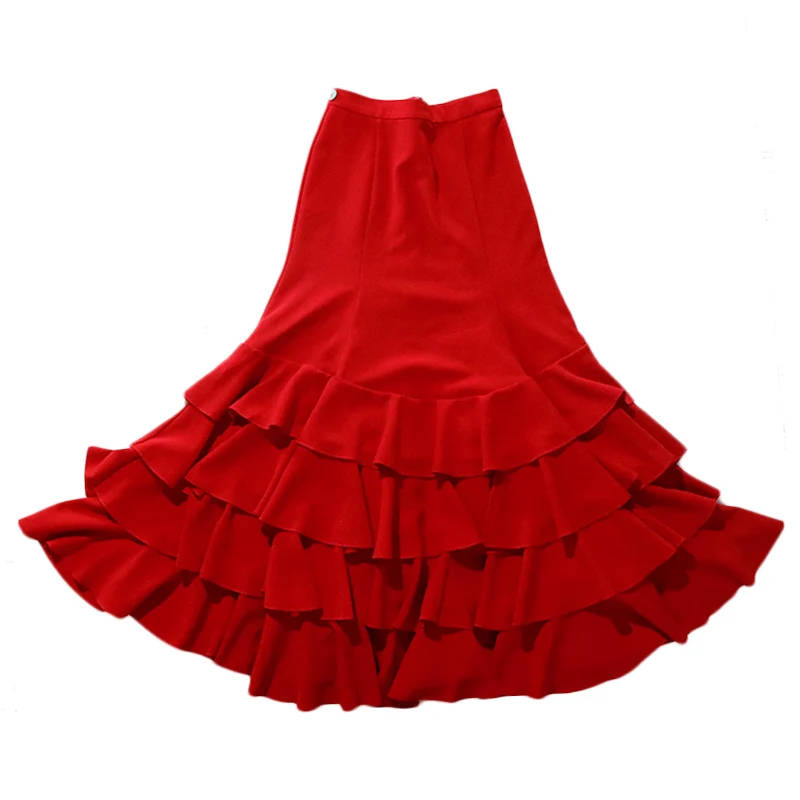 Robe de danse espagnole Lil Girl pour femmes, jupe de pratique de flamenco, vêtements multicouches, 7 ans, ESS20, nouveau, 2021