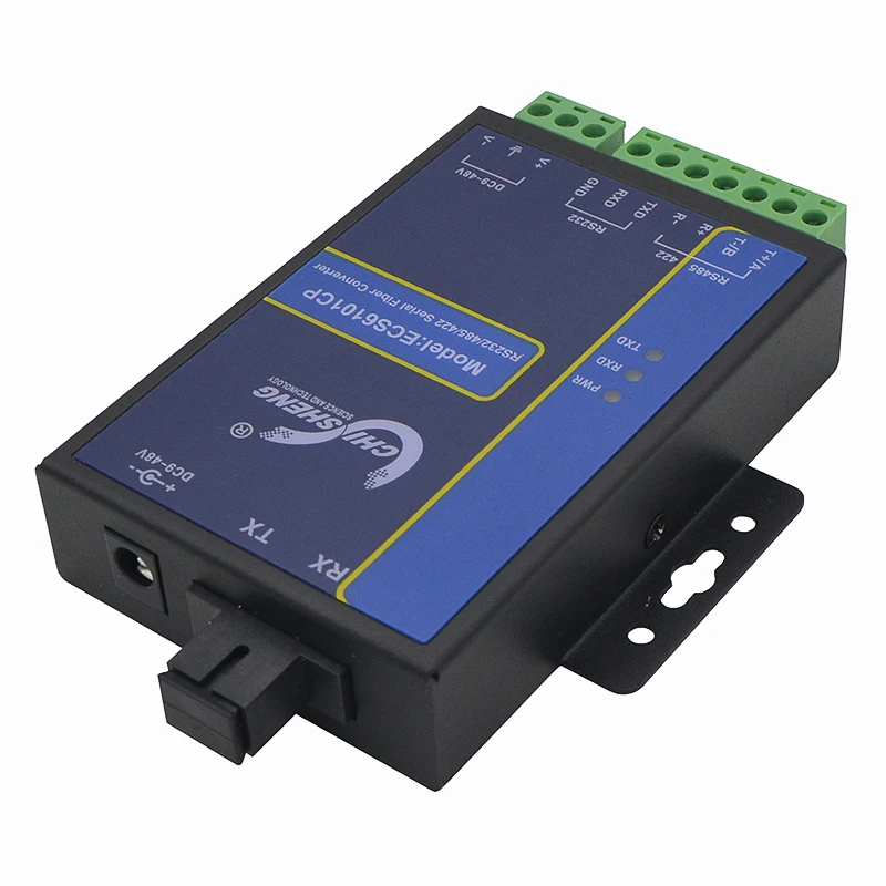 ECS6101CP الصناعية الصف 232 485 422 بدوره الألياف البصرية جهاز الإرسال والاستقبال والاستقبال البصرية القط وضع واحد الألياف واحدة