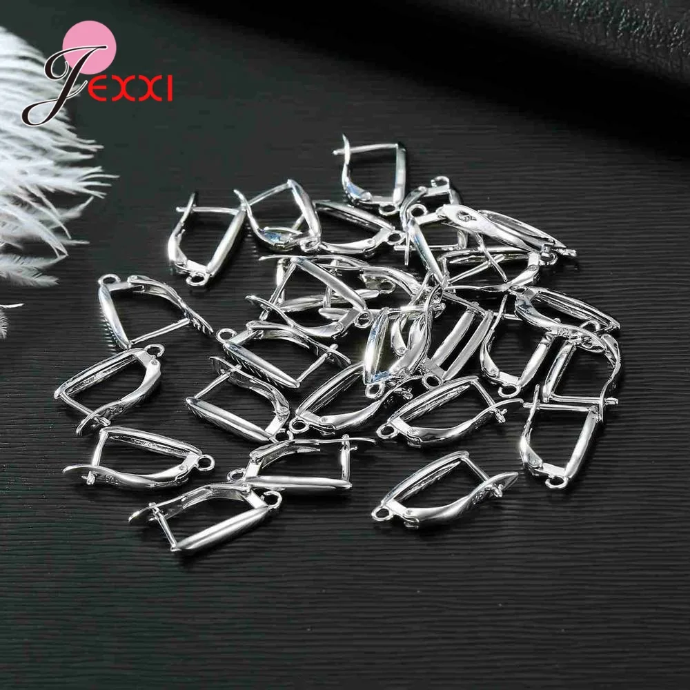 DIY швензы Fine Jewelry Material Supplies Handmade Earwire 925 Sterling Silver Hook Accessories for Women Earrings Making