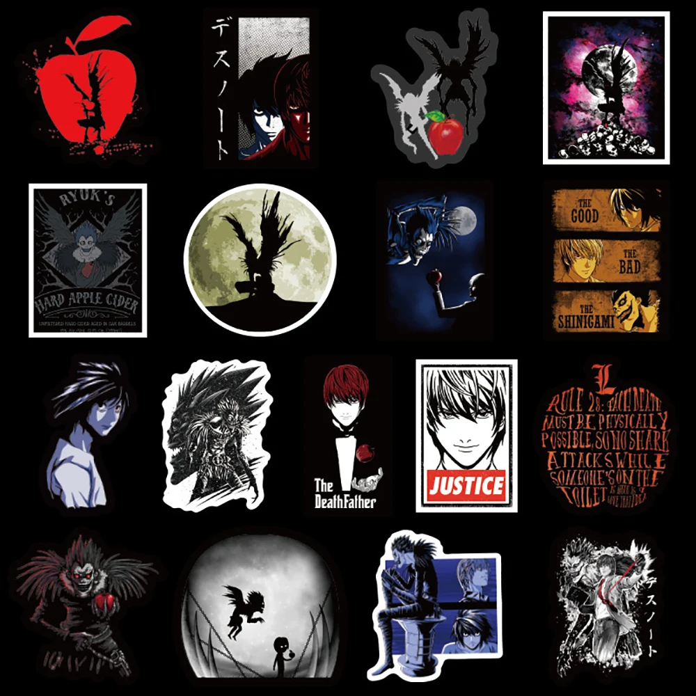 10/30/50PCS Anime Death Note Graffiti Stickers DIY Motorcycle Luggage Skateboard Cool Sticker Decals Classic Toy Gift for Kid