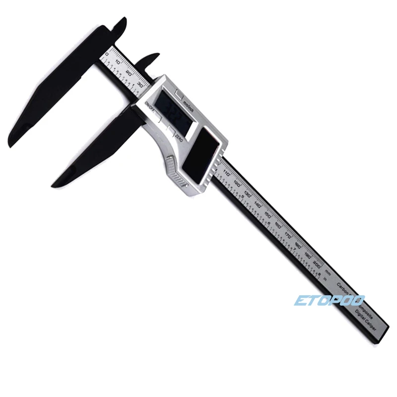 200MM 8inch long jaw Fiber Solar Digital Caliper solar vernier caliper 150mm ruler micromter gauge  For ON/Off Road EP GP RC Car