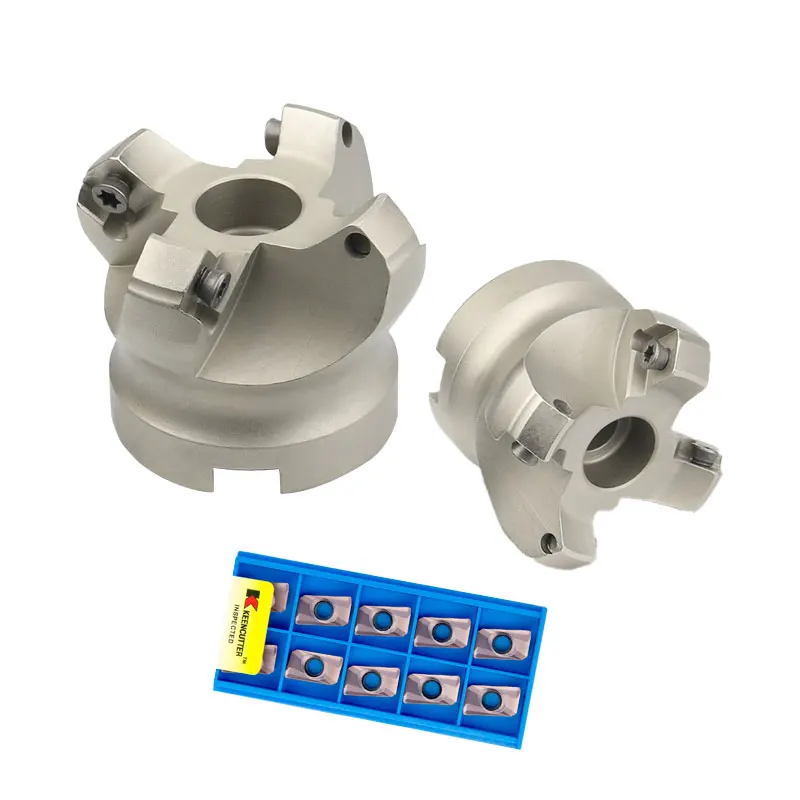 Adaptador de corte de 45 grados KM12, 50/63/80/100mm, inserto de carburo sólido Indexable SEKT1204, máquina de torno CNC, cabezal de cortador de