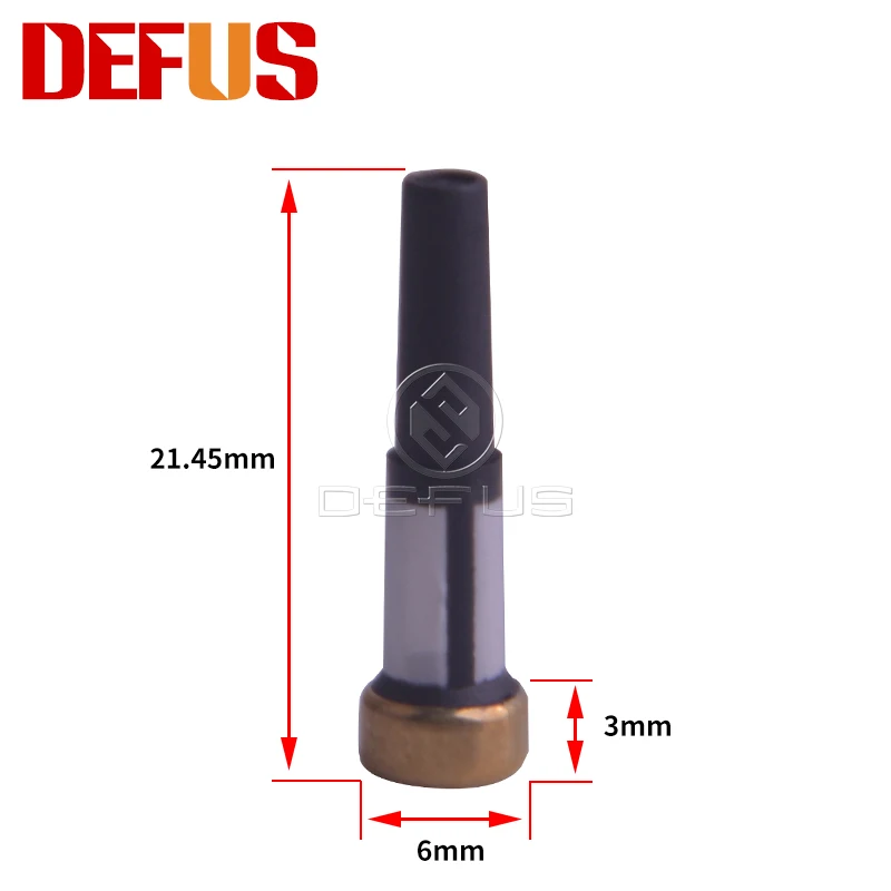 DEFUS DF-F1017 50PCS/Bag 21.45*3*6mm Gasoline Fuel Injector Filter For Toyota 2NZ-FE 23250-62040 Fuel Injector AY-F1017