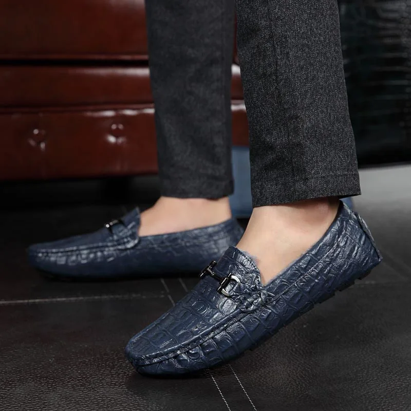 Fur Men Loafers Shoes 2021 Winter Brand Comfy Male Footwear Man Moccasin Fashion Shoes Men Slip-On Men\'s Flats Men Casual Shoes